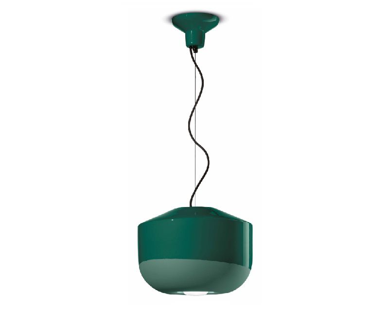 bellota-ferroluce-lampadario-verde-moderno-grande