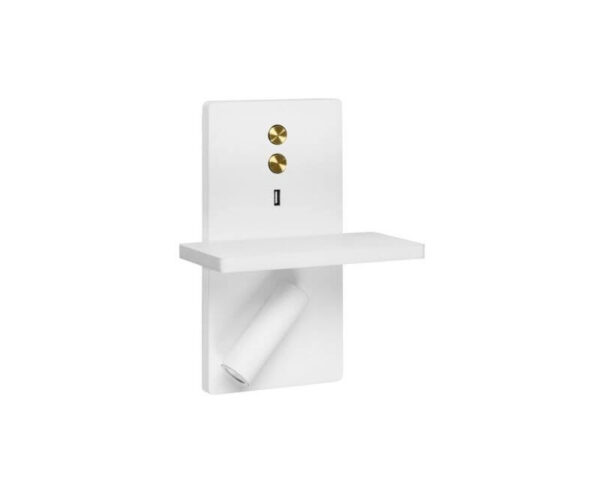 E-Lamp Wall Fixture Leds C4 Applique Led Orientabile Moderna Bianco Oro