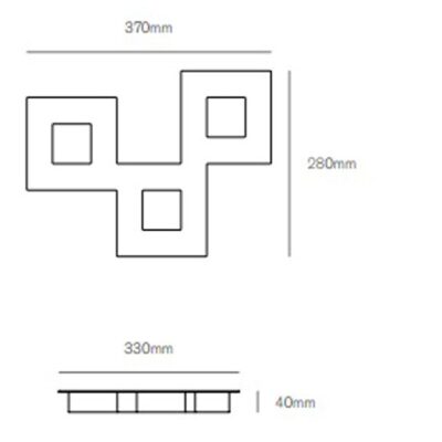 squares-lampada-led-parete-soffitto-20W